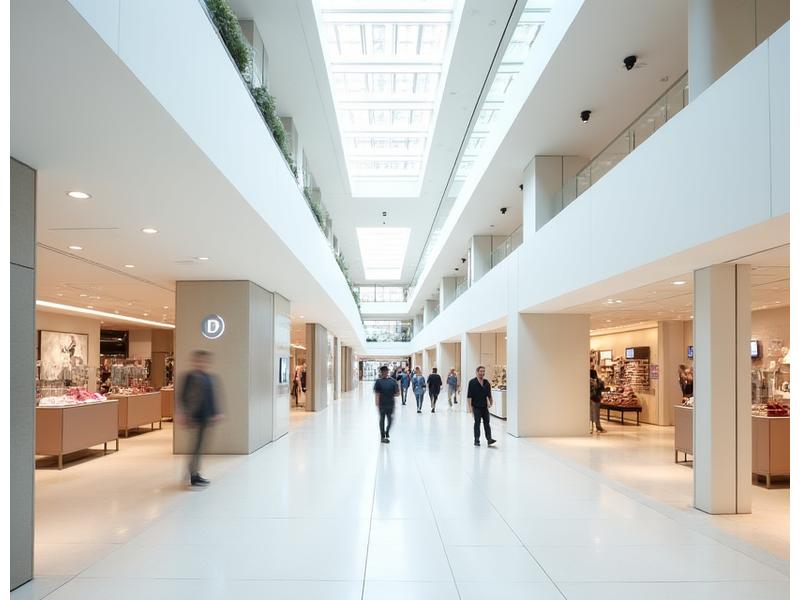 Intérieur spacieux d'un centre commercial moderne et lumineux, Clé de Voûte