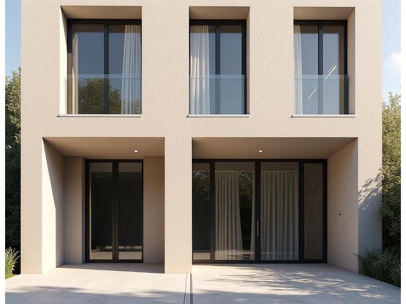 Façade moderne d'une résidence élégante, Clé de Voûte